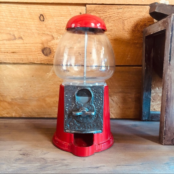 Vintage Carousel Mini Red Gumball Machine - Picture 2 of 4
